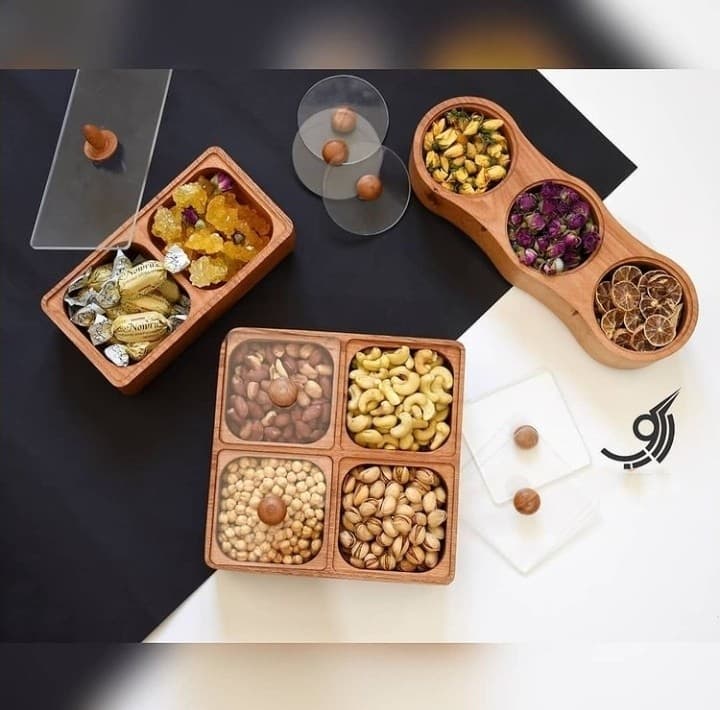 اردو خوری مربع چهار خانه چوبی کد 102273 — تصویر ۶
