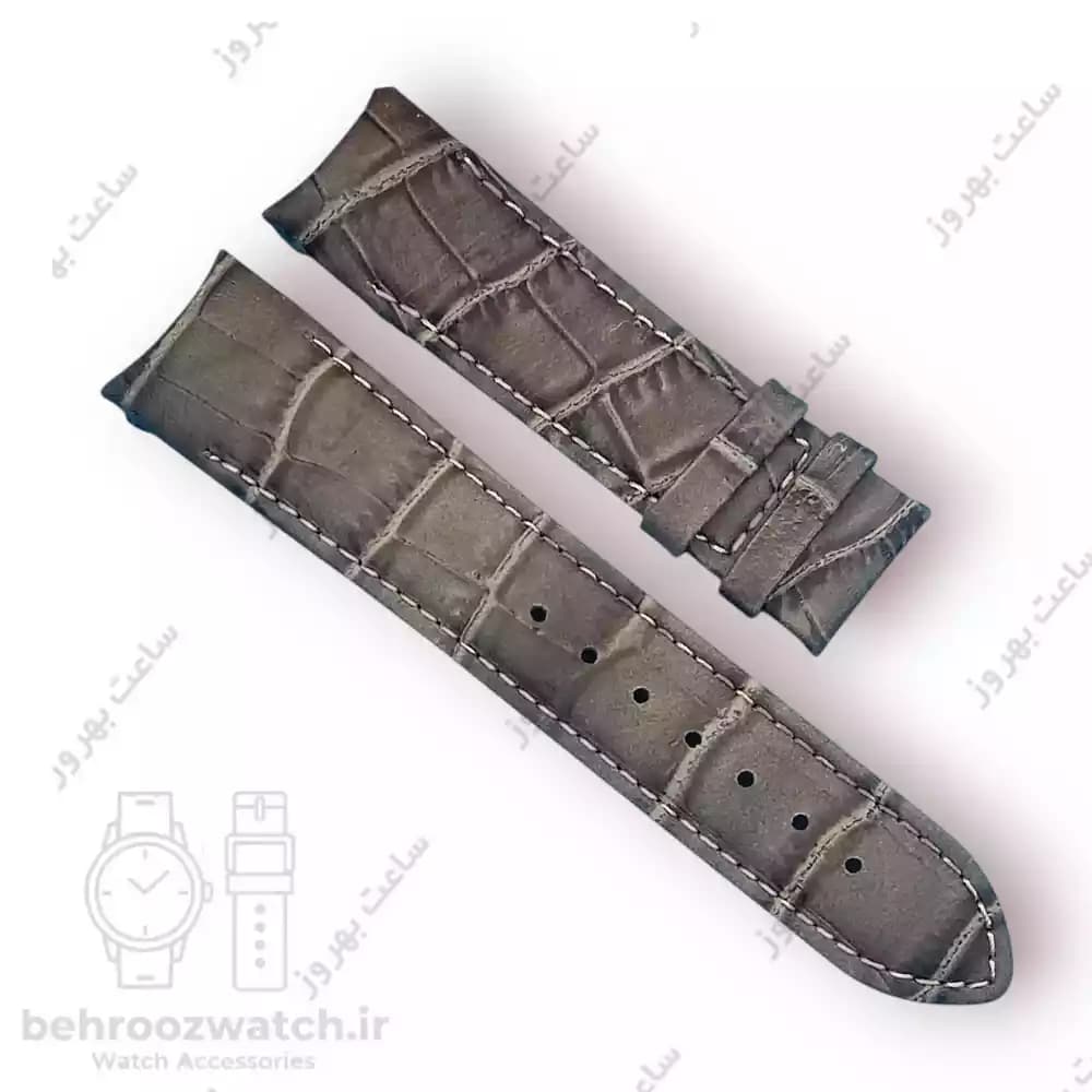 بند ساعت فیکس نیک چرم طبیعی کروکودیلی توسی 22