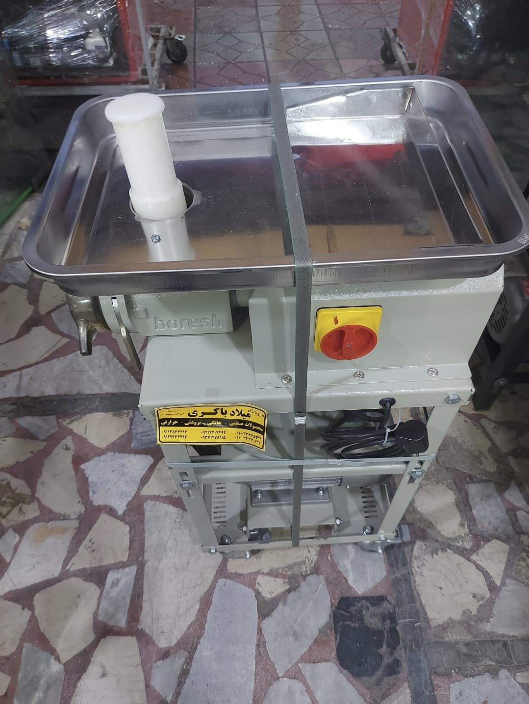 چرخ گوشت قصابی صنعتی ۳۲ تسمه ای برش صنعتی — تصویر ۲