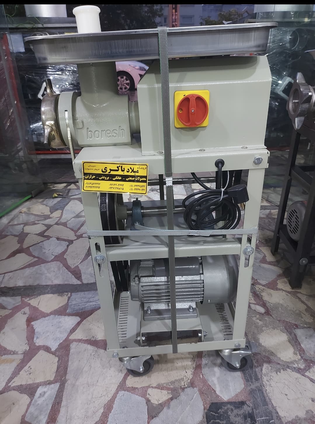 چرخ گوشت قصابی صنعتی ۳۲ تسمه ای برش صنعتی — تصویر ۳