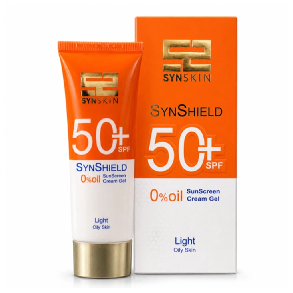 ژل-کرم ضد آفتاب رنگی SPF 50 فاقد چربی لایت پوست چرب ساین شیلد ساین اسکین 50 میل