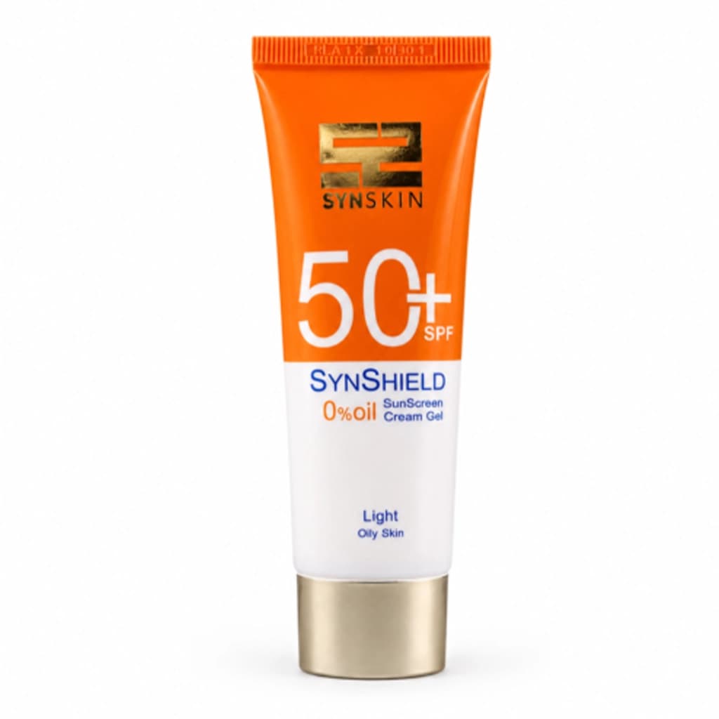 ژل-کرم ضد آفتاب رنگی SPF 50 فاقد چربی لایت پوست چرب ساین شیلد ساین اسکین 50 میل — تصویر ۳