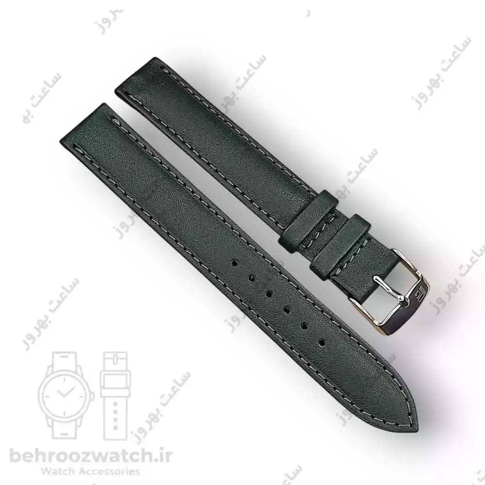 بند ساعت مچی زنانه چرم طبیعی PG سبز سایز 16: تازگی رنگ و اصالت چرم — تصویر ۲