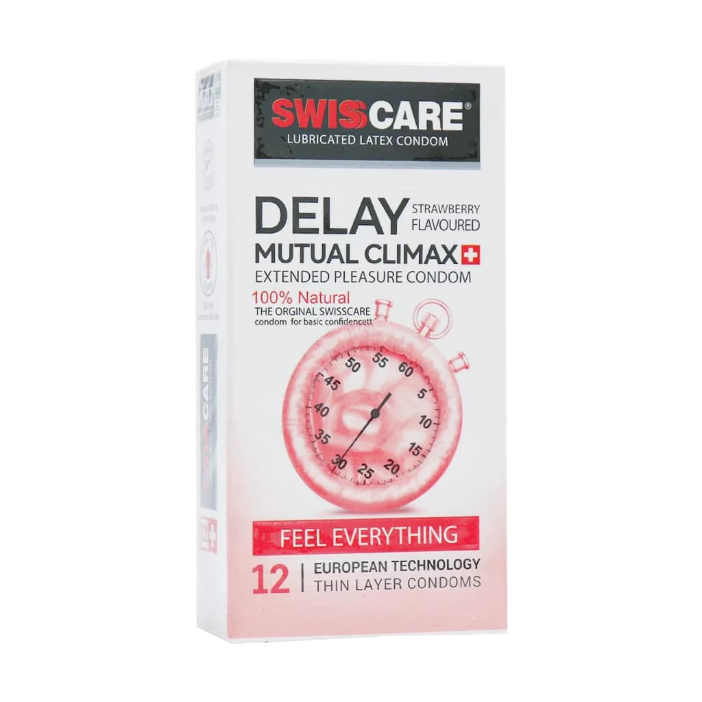 کاندوم تاخیری سوئیس کر مدل Delay Mutual Climax (بسته ۱۲ عددی)