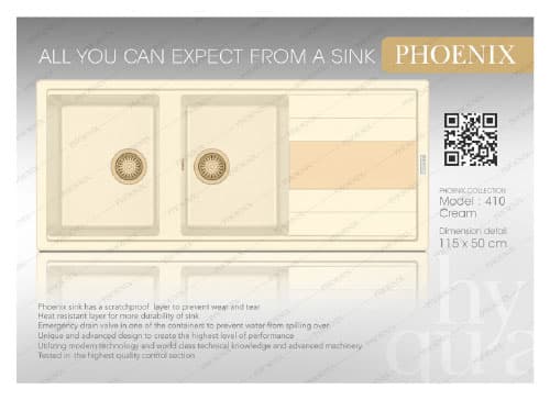 سینک گرانیتی فونیکس (phoenix) مدل 410 — تصویر ۶