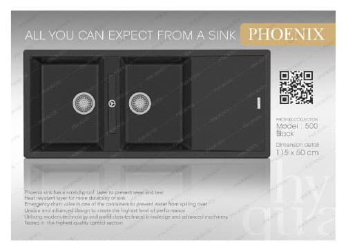 سینک گرانیتی فونیکس (phoenix) مدل 500 — تصویر ۲