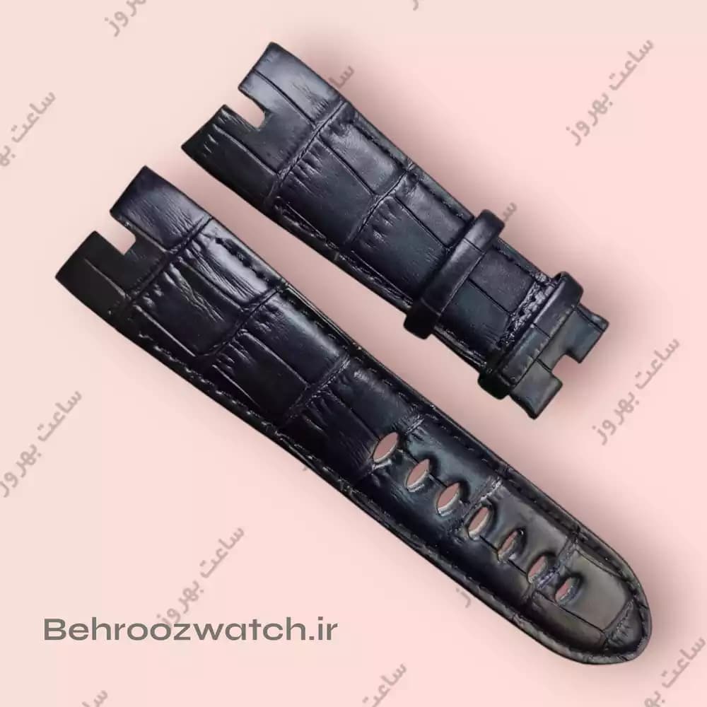 بند چرم طبیعی مشکی ساعت‌ Roger Dubuis — تصویر ۴