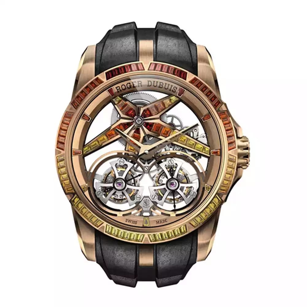 بند چرم طبیعی مشکی ساعت‌ Roger Dubuis — تصویر ۷