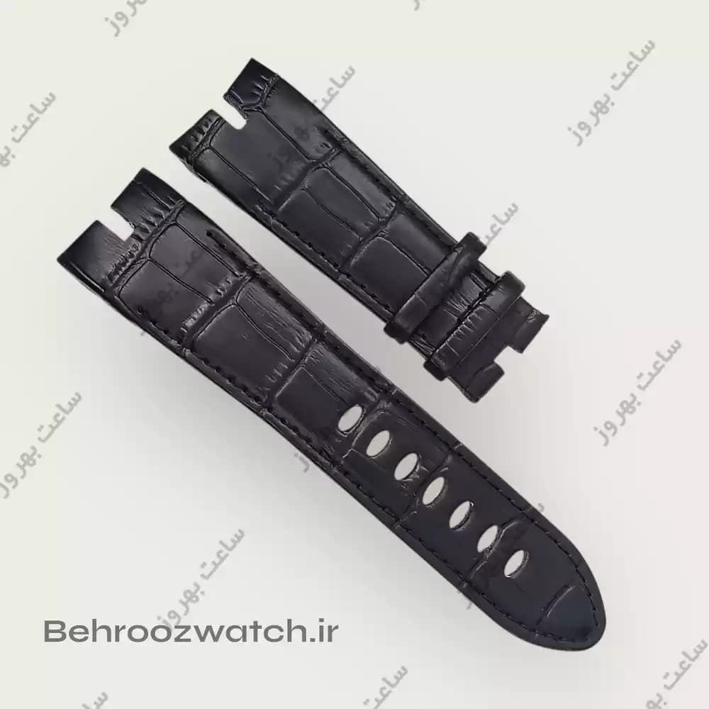 بند چرم طبیعی مشکی ساعت‌ Roger Dubuis