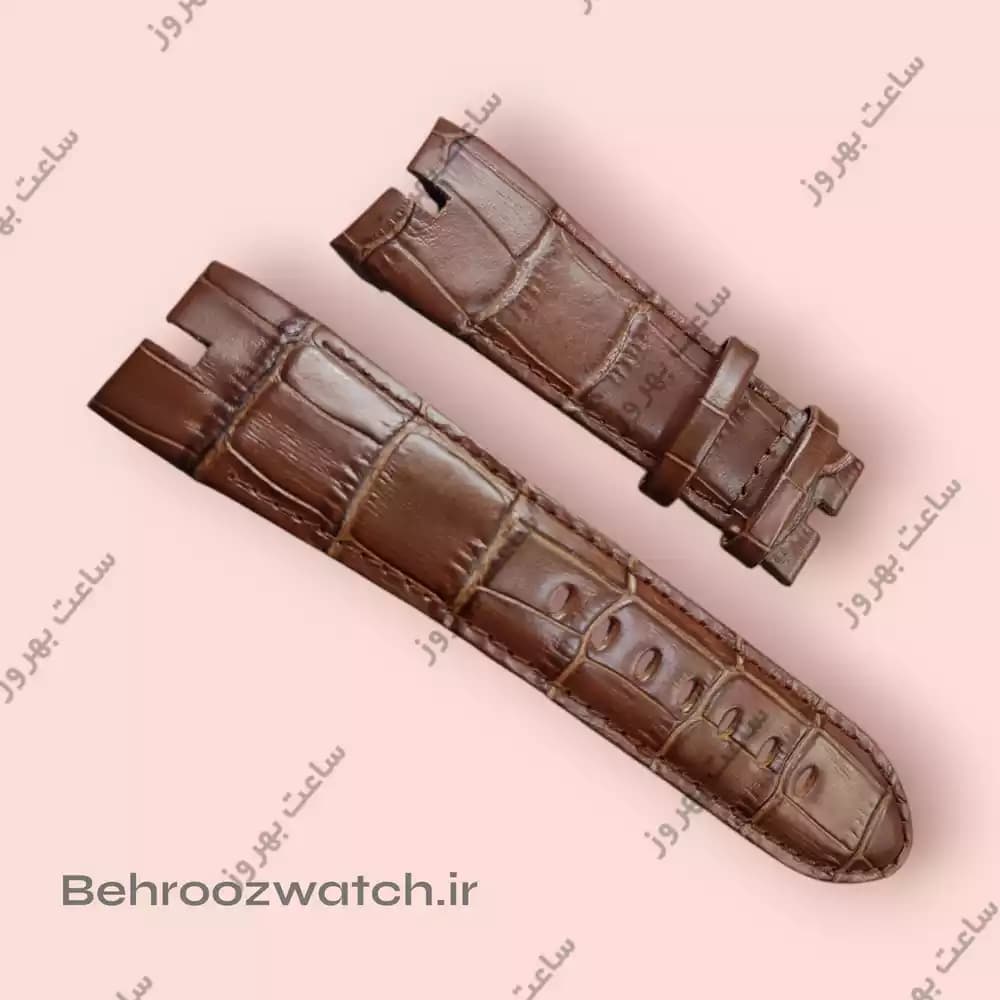 بند چرم طبیعی قهوه‌ای ساعت‌ Roger Dubuis — تصویر ۴