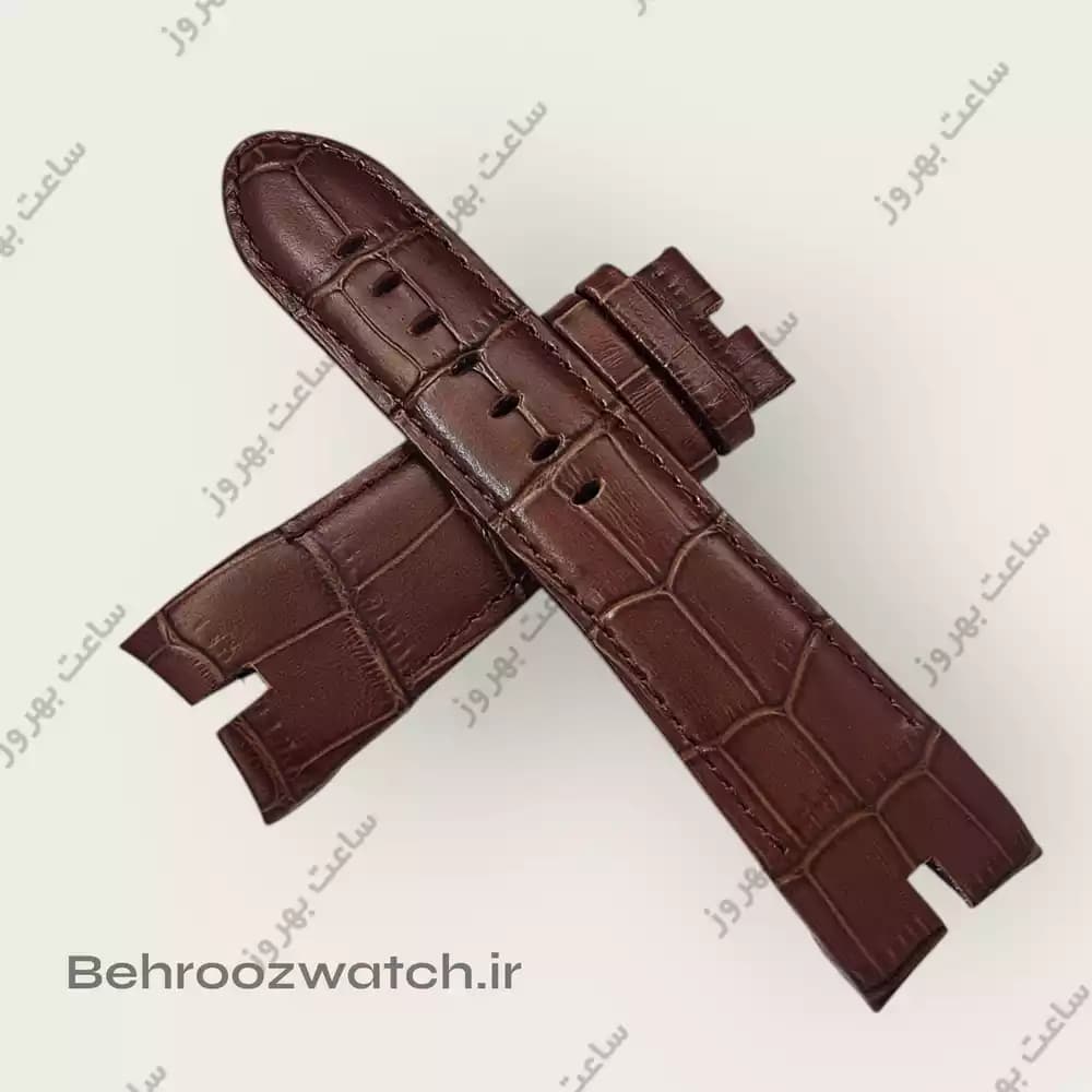 بند چرم طبیعی قهوه‌ای ساعت‌ Roger Dubuis — تصویر ۳