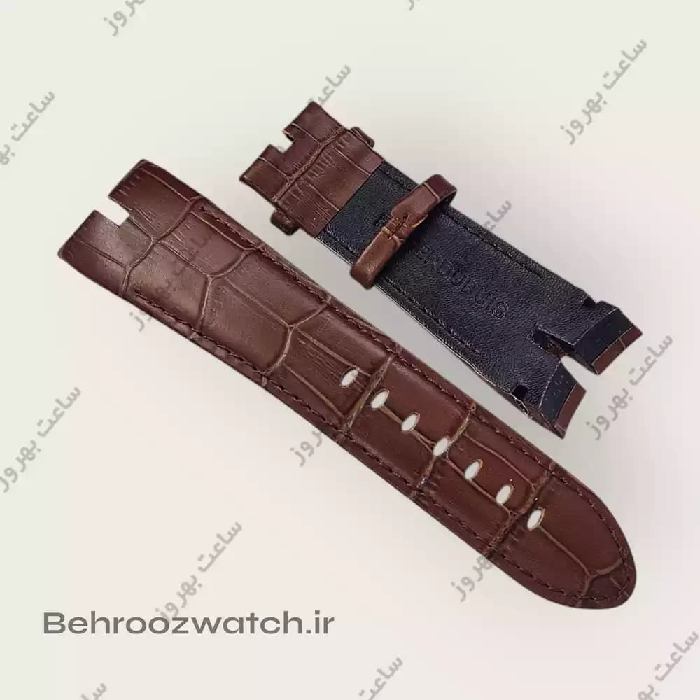 بند چرم طبیعی قهوه‌ای ساعت‌ Roger Dubuis — تصویر ۵