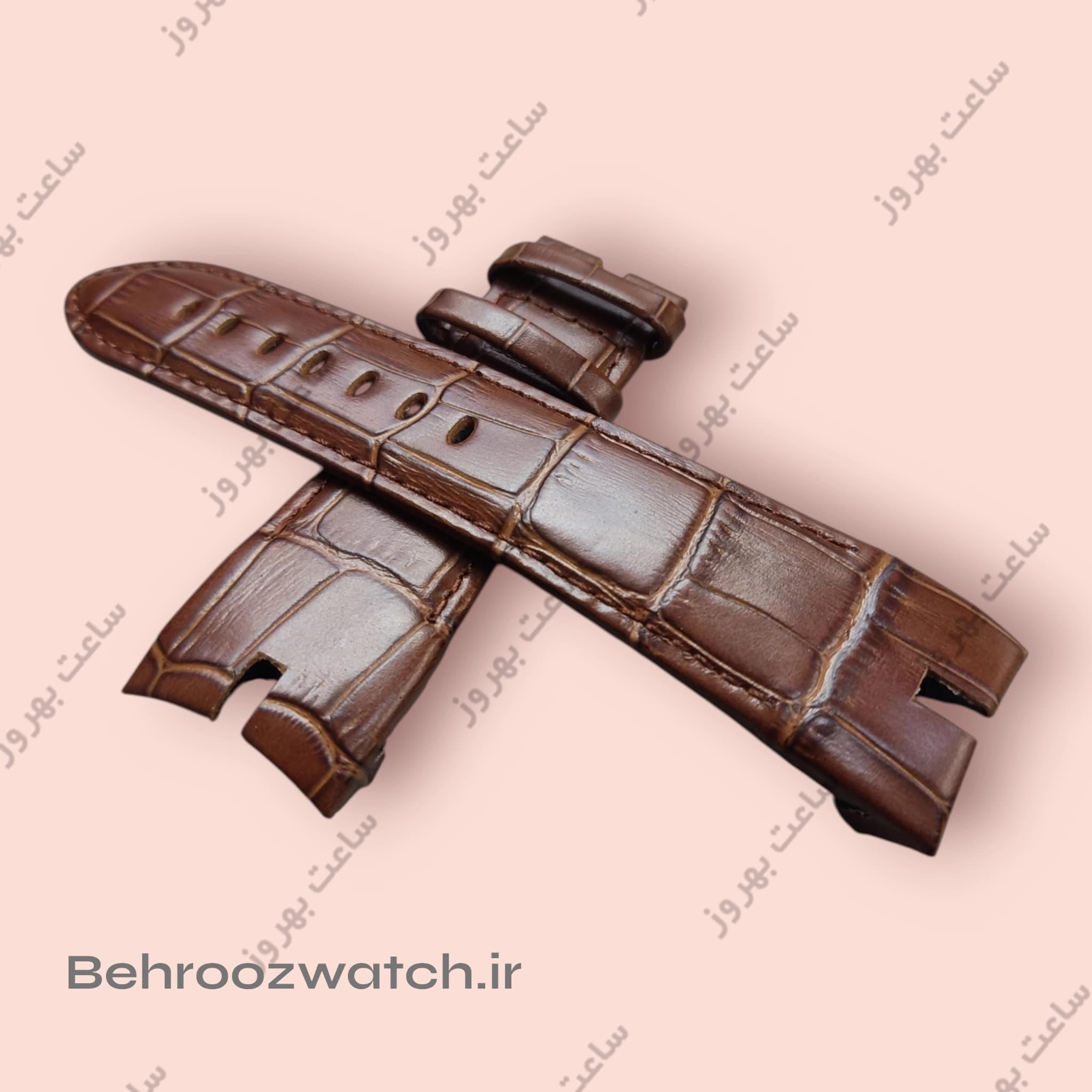 بند چرم طبیعی قهوه‌ای ساعت‌ Roger Dubuis — تصویر ۶