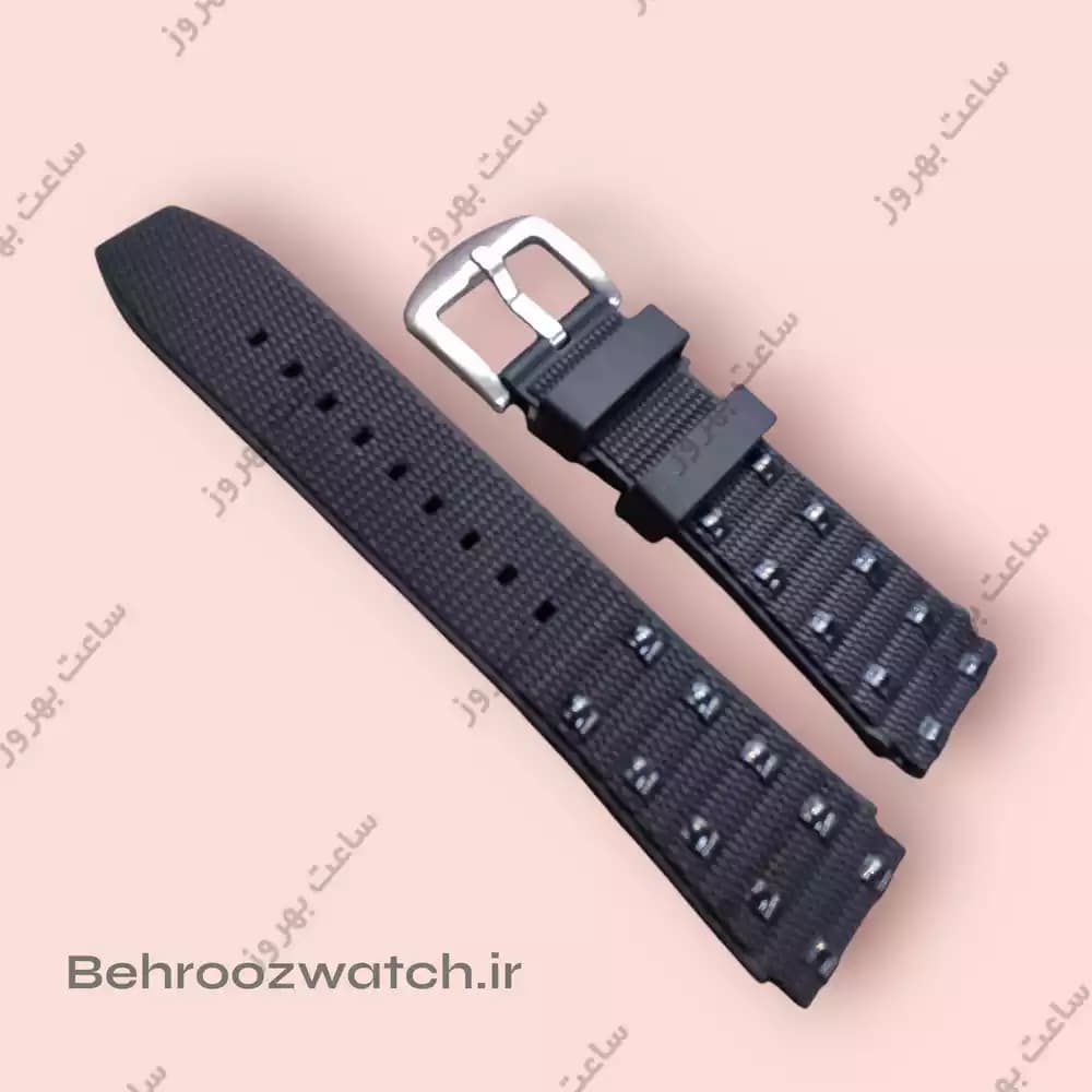 بند سیلیکونی مشکی سازگار با ساعت Breitling B01 Sports — تصویر ۵