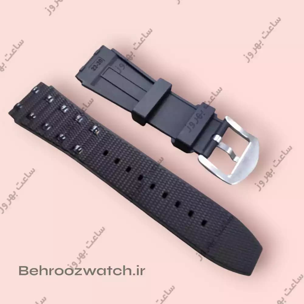 بند سیلیکونی مشکی سازگار با ساعت Breitling B01 Sports — تصویر ۴