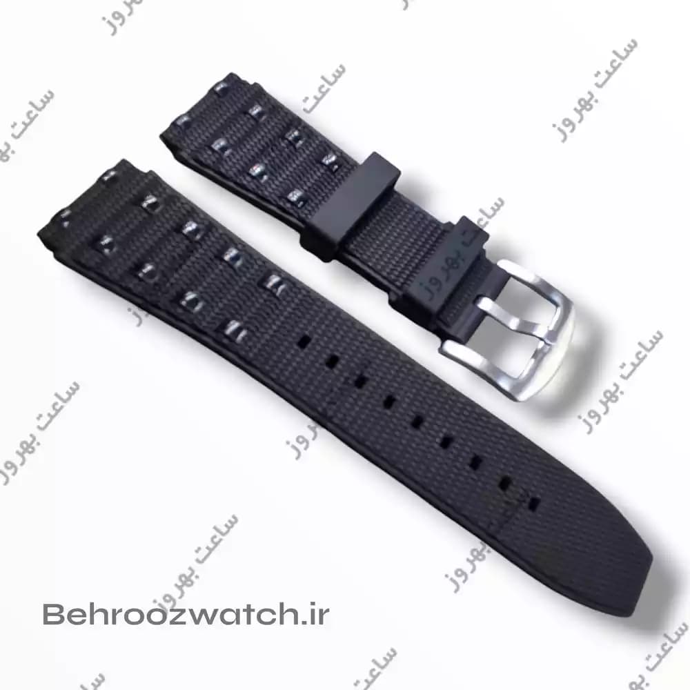 بند سیلیکونی مشکی سازگار با ساعت Breitling B01 Sports — تصویر ۳