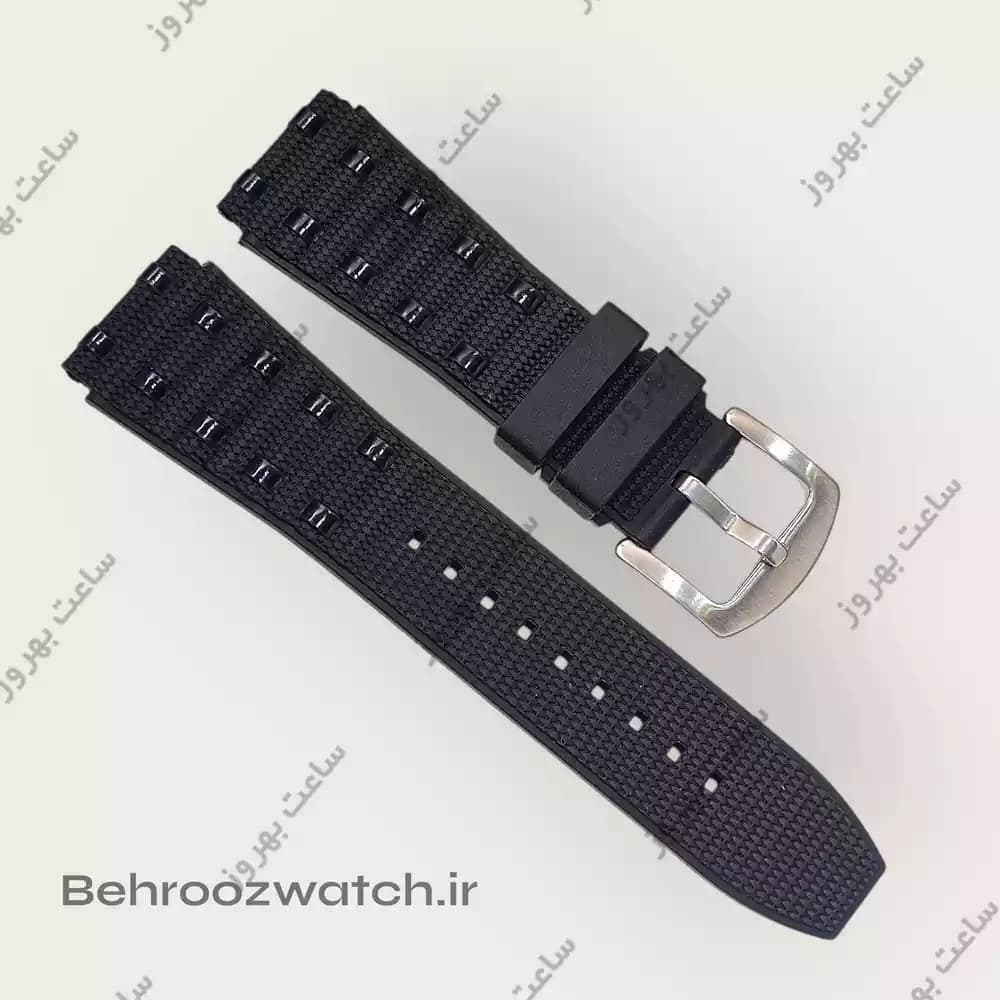 بند سیلیکونی مشکی سازگار با ساعت Breitling B01 Sports