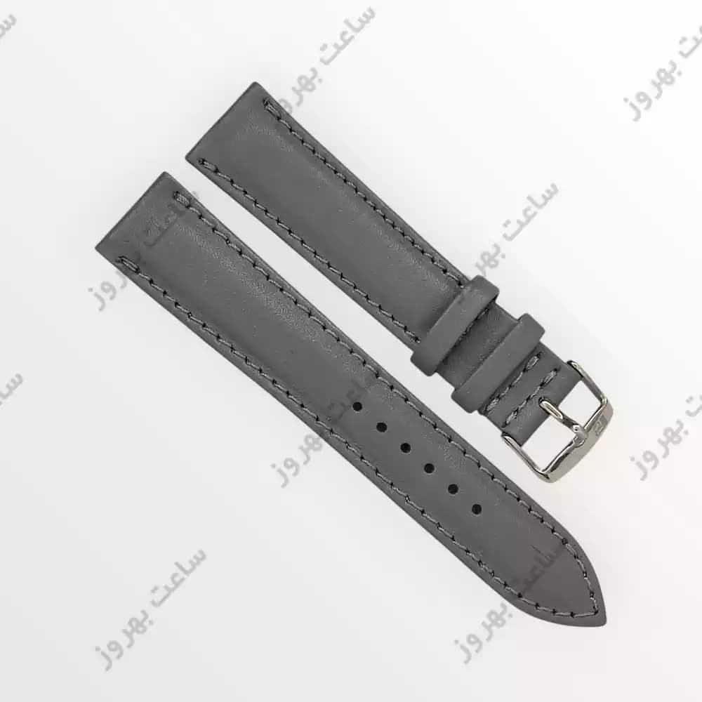 بند ساعت مچی مردانه چرم طبیعی PG ساده توسی سایز 20 — تصویر ۵