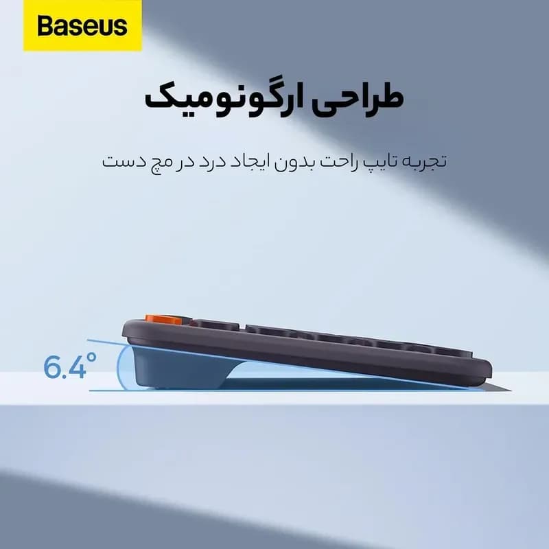 کیبورد بی سیم باسئوس مدل Baseus K01B Wireless Tri-Mode — تصویر ۵