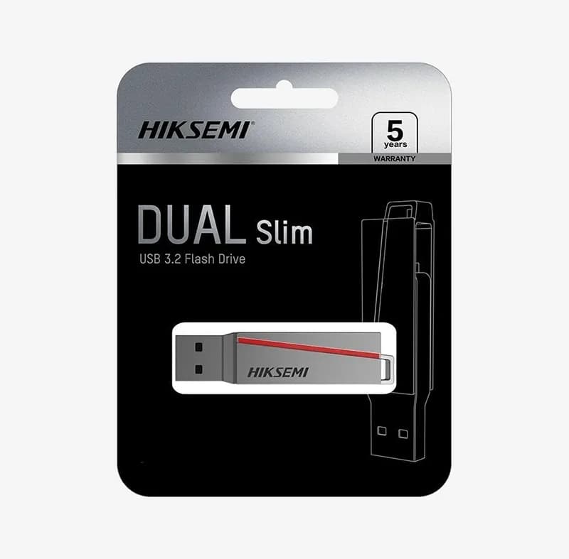 فلش مموری هایک سمی 128 گیگابایت HIKSEMI E307C DUAL SLIM — تصویر ۴