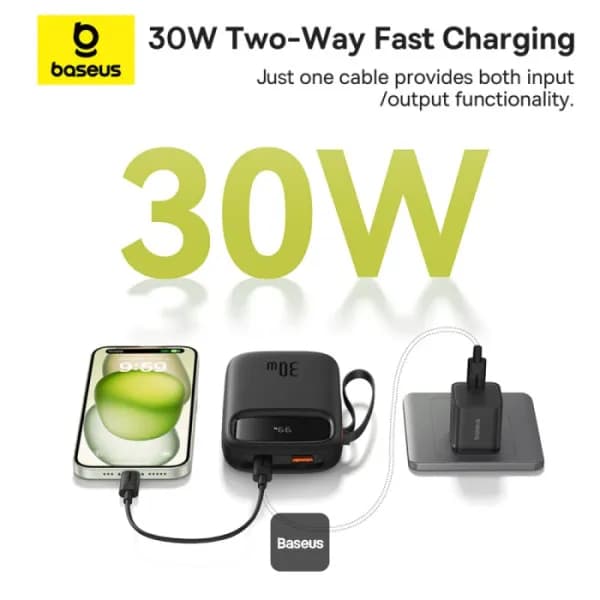 پاور بانک باسئوس 20000mAh فست شارژ 30 وات Baseus QPow2 — تصویر ۵