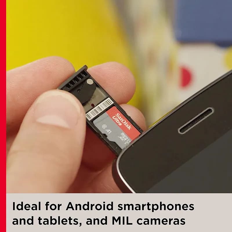 کارت حافظه SanDisk microSDXC Ultra A1 سن دیسک 128 گیگابایت UHS-I کلاس 10 سرعت 140MBps — تصویر ۴