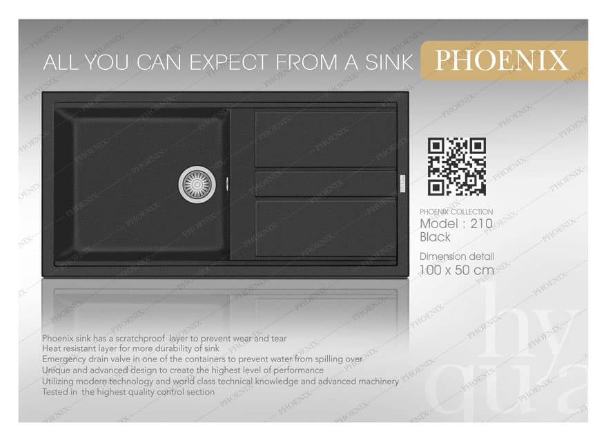 سینک گرانیتی فونیکس (phoenix) مدل ۲۱۰ — تصویر ۶