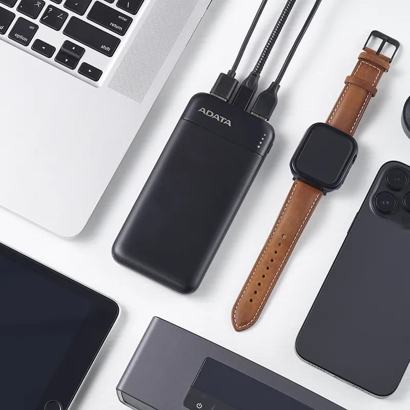 پاور بانک ای دیتا 10000 میلی آمپر ADATA C100 — تصویر ۷