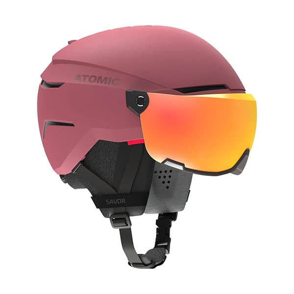 کلاه ایمنی و هلمت اتمیک Savor Visor Stereo – زرشکی تیره — تصویر ۳