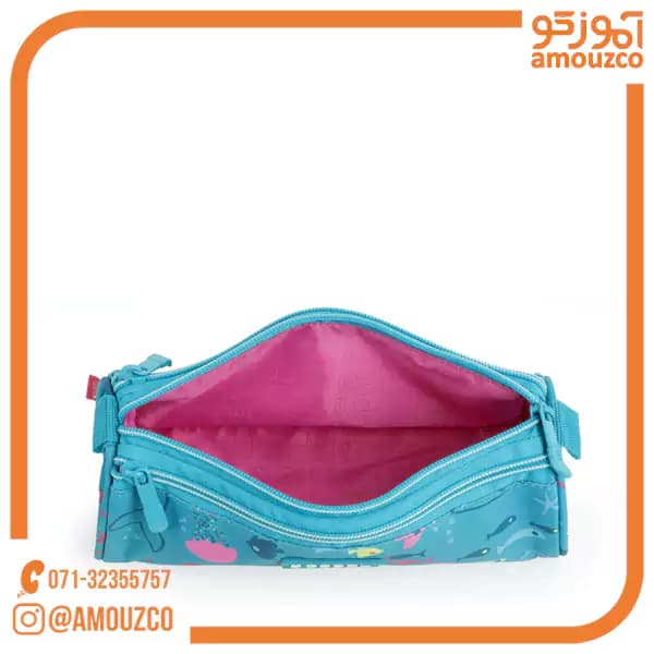 جامدادی سه زیپ Acqua سایز 22×7×7 گابل (2025) — تصویر ۲
