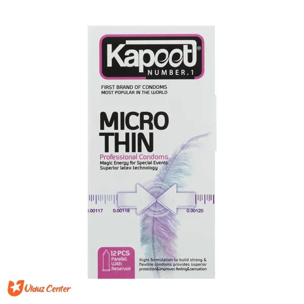 کاندوم فوق العاده نازک کاپوت مدل Micro Thin بسته 12 عددی — تصویر ۲