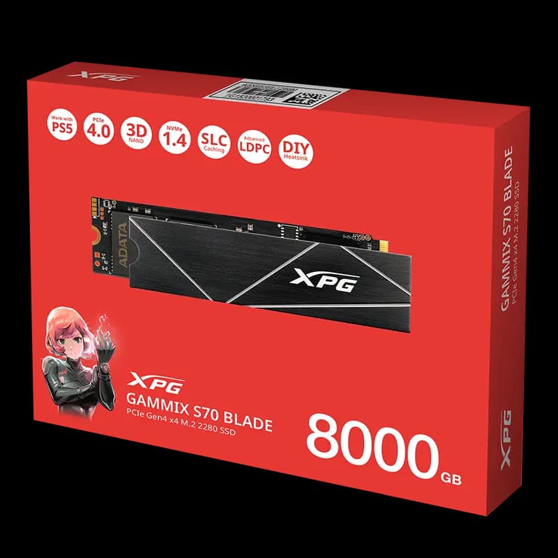 اس اس دی ای دیتا 4 ترابایت ADATA XPG GAMMIX S70 BLADE M.2 — تصویر ۱۰