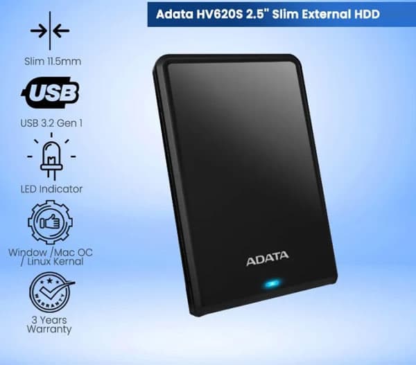 هارد اکسترنال ای دیتا 1 ترابایت ADATA HV620S — تصویر ۶