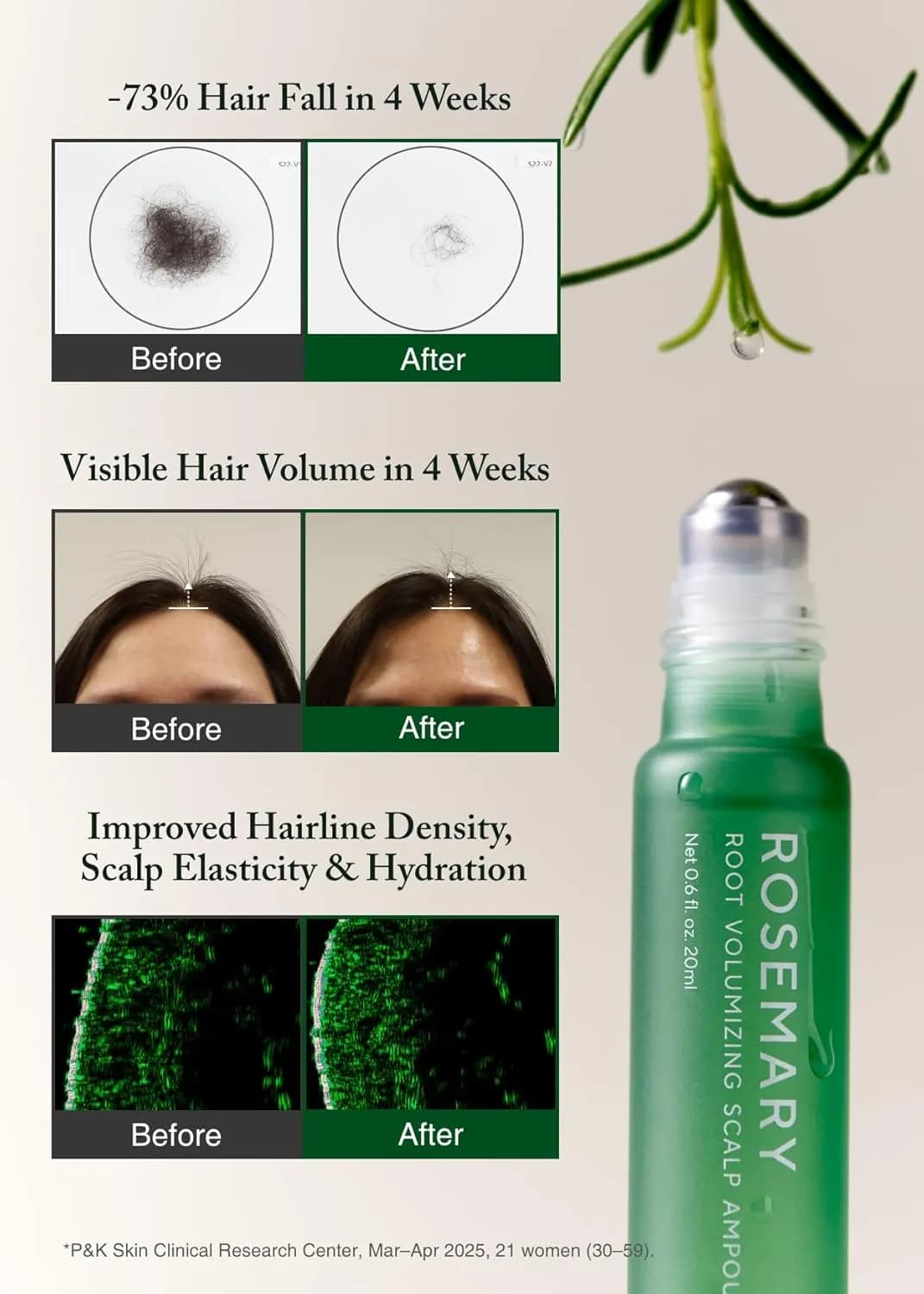 آمپول تقویت‌کننده و حجم‌دهنده ریشه رزماری آروماتیکا AROMATICA — تصویر ۴