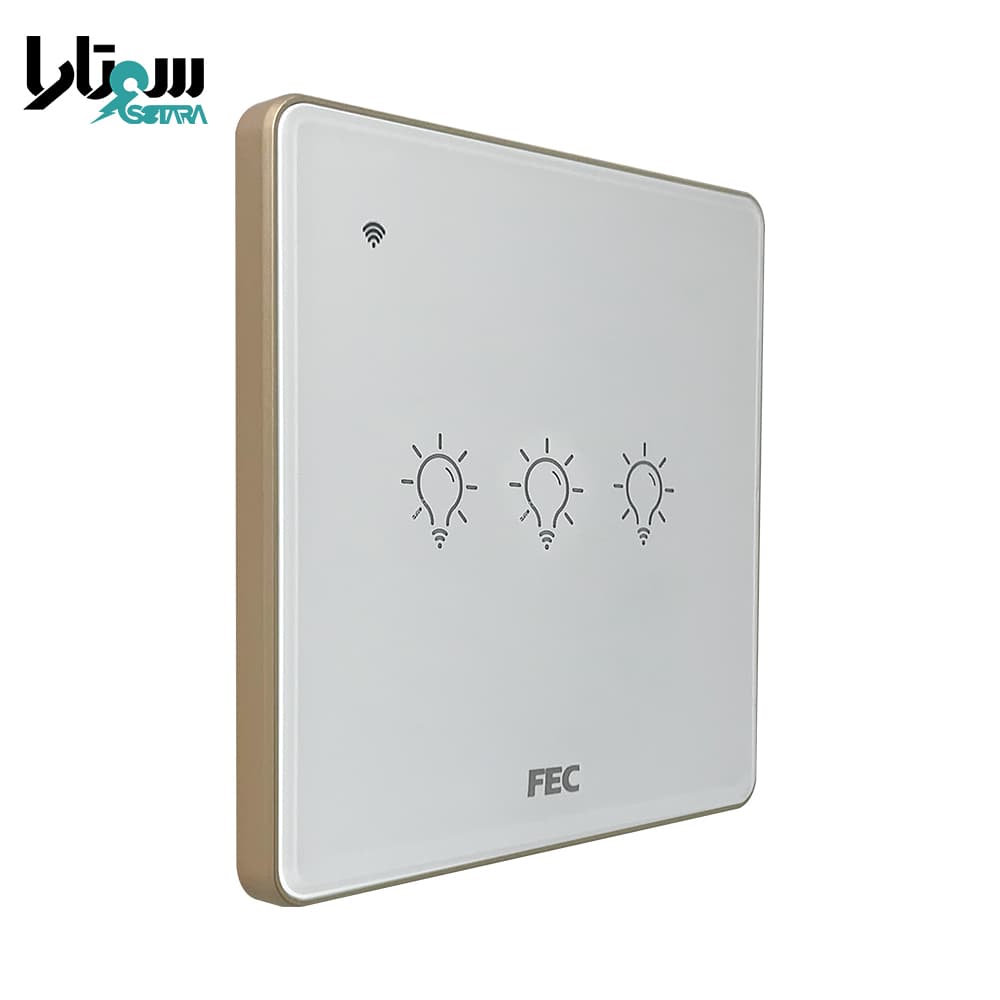 کلید وای فای لمسی سفید FEC-SW-03 — تصویر ۲