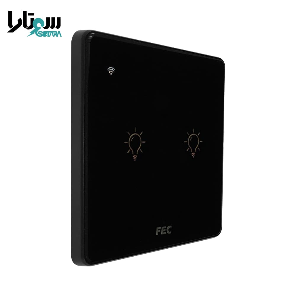 کلید وای فای لمسی مشکی FEC-SW-02 — تصویر ۳