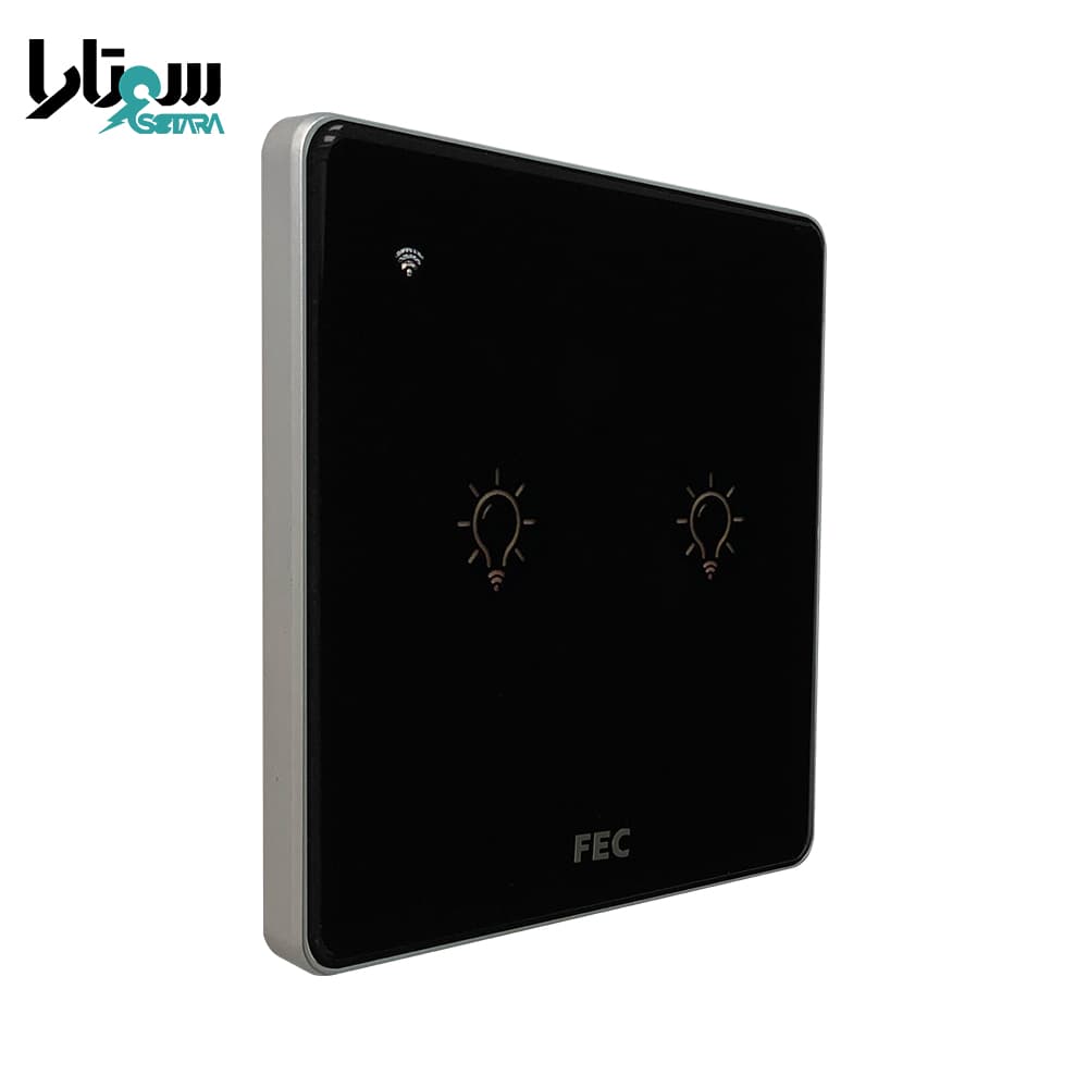 کلید وای فای لمسی مشکی FEC-SW-02 — تصویر ۴