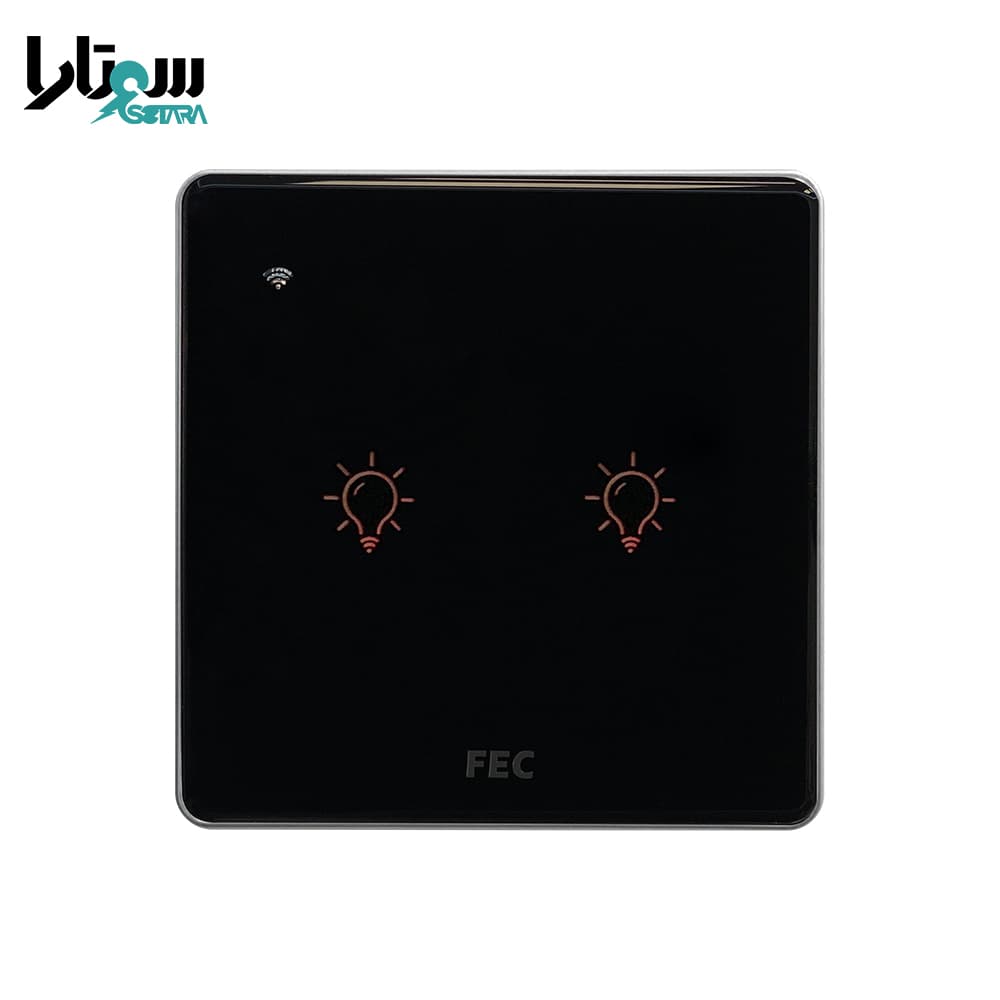 کلید وای فای لمسی مشکی FEC-SW-02