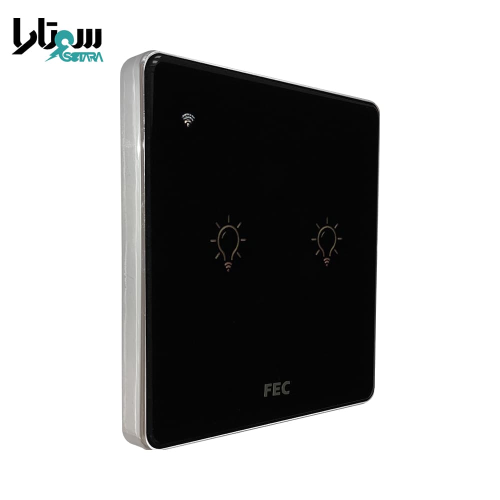 کلید وای فای لمسی مشکی FEC-SW-02 — تصویر ۶