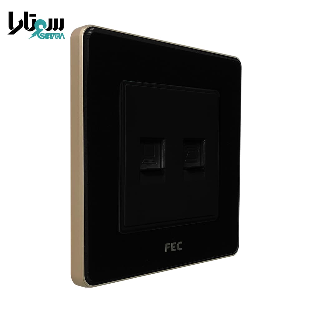 پریز تلفن و شبکه مشکی FEC-PS-02 — تصویر ۵