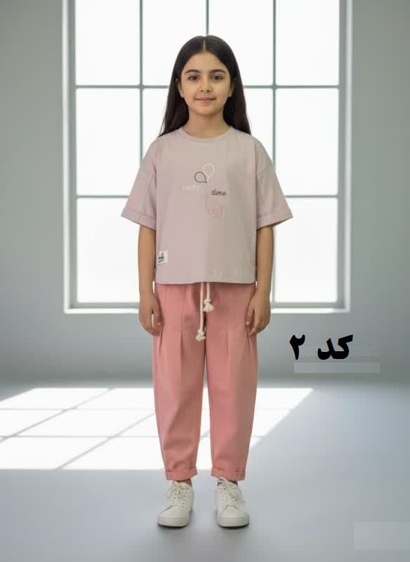 تیشرت شلوارک دخترانه فیل — تصویر ۲
