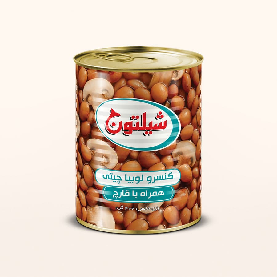 کنسرو لوبیا با قارچ 400 گرمی شیلتون