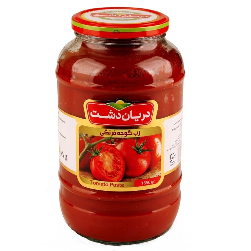 رب گوجه فرنگی 1550 گرم شیشه ای اشتها