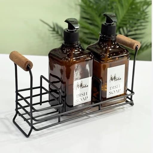 استند جا مایع و اسکاج دو قلو dish soap — تصویر ۴
