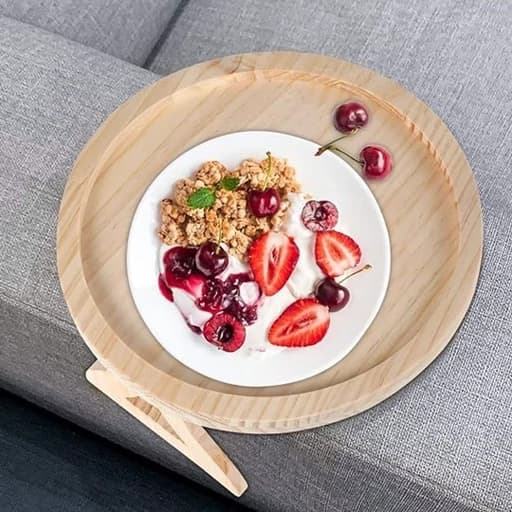 سینی مبلی پایه تاشو چوبی تخته سرو مبلی — تصویر ۵