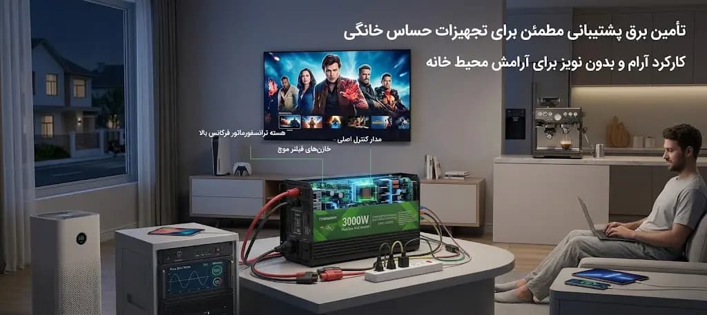 اینورتر سینوسی خالص 3000 وات 24V به 220V مدل Yitichuneng — تصویر ۳