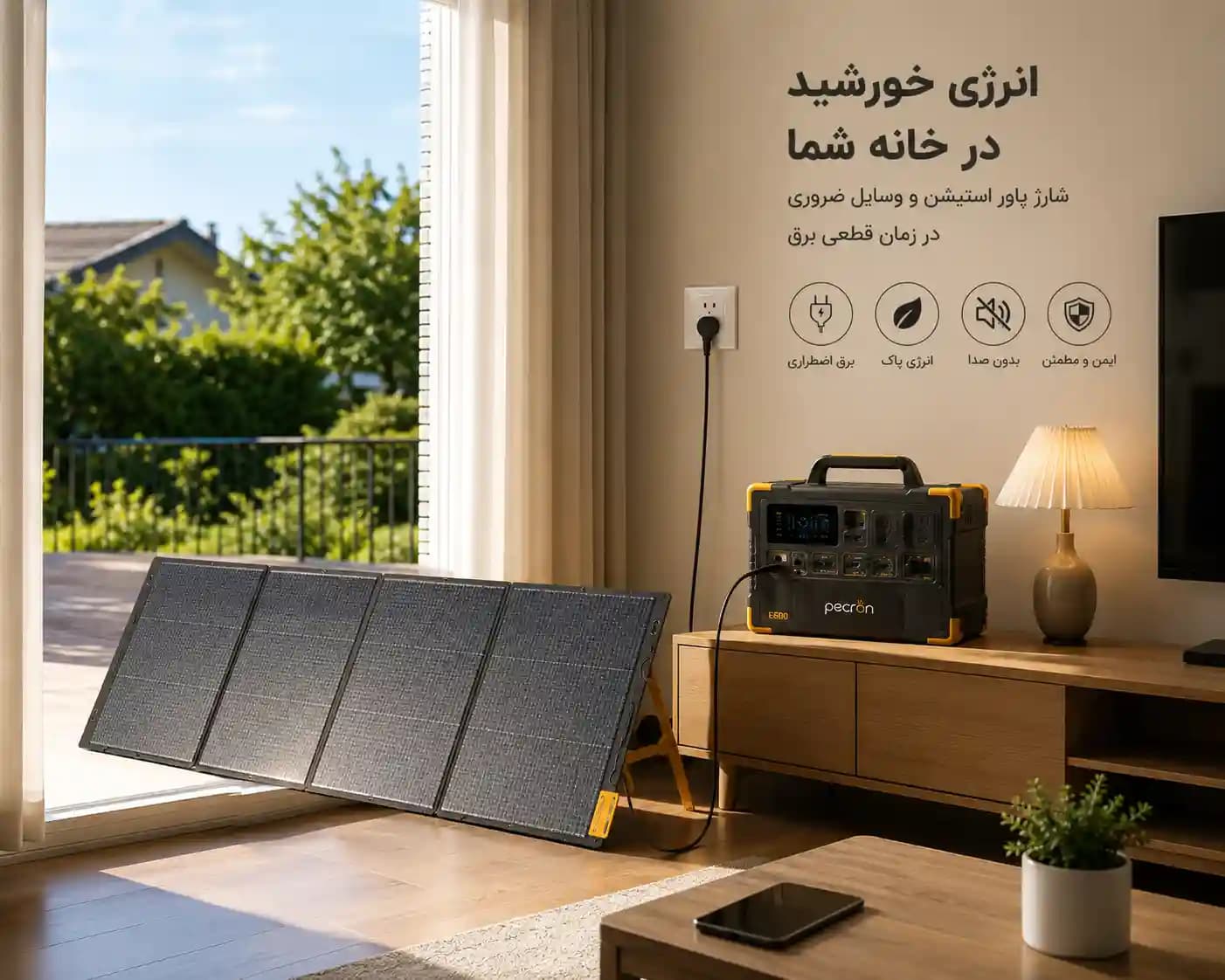 پنل خورشیدی تاشو 300 وات Pecron مدل S300 — تصویر ۷