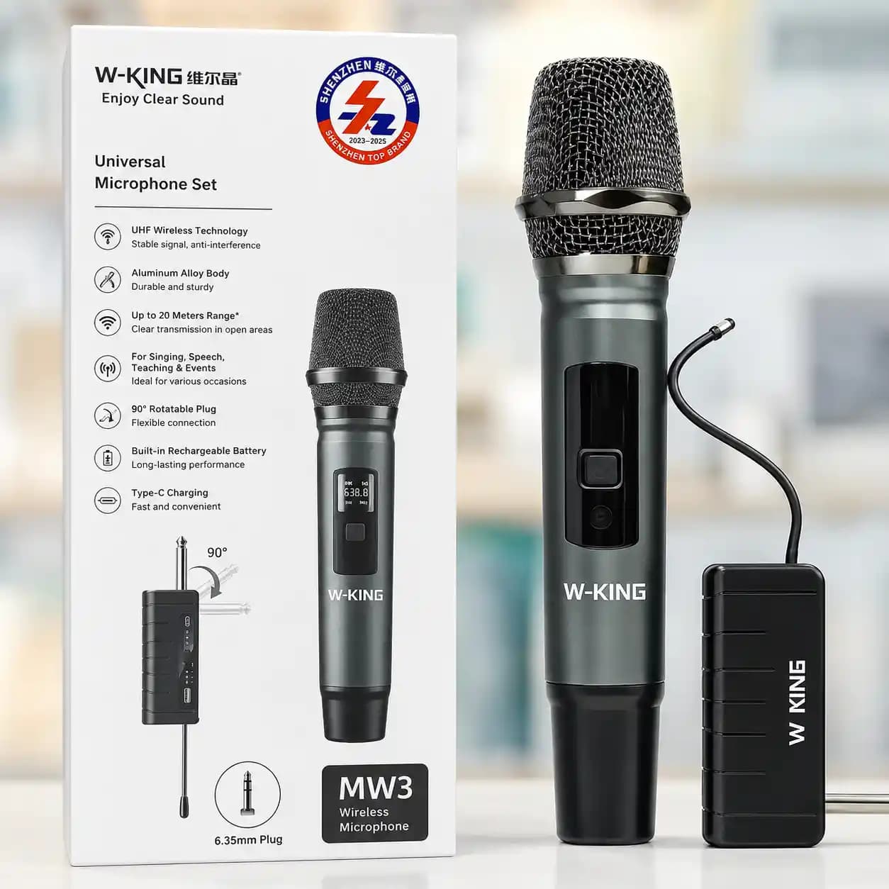 میکروفون بی‌سیم W-KING MW3 — تصویر ۸
