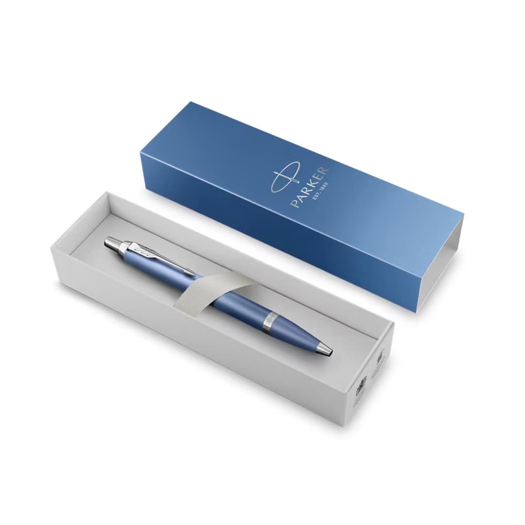 خودکار پارکر آی ام آبی گرادیانتی گیره کروم – Parker IM Writing Rituals Ballpoint Pen