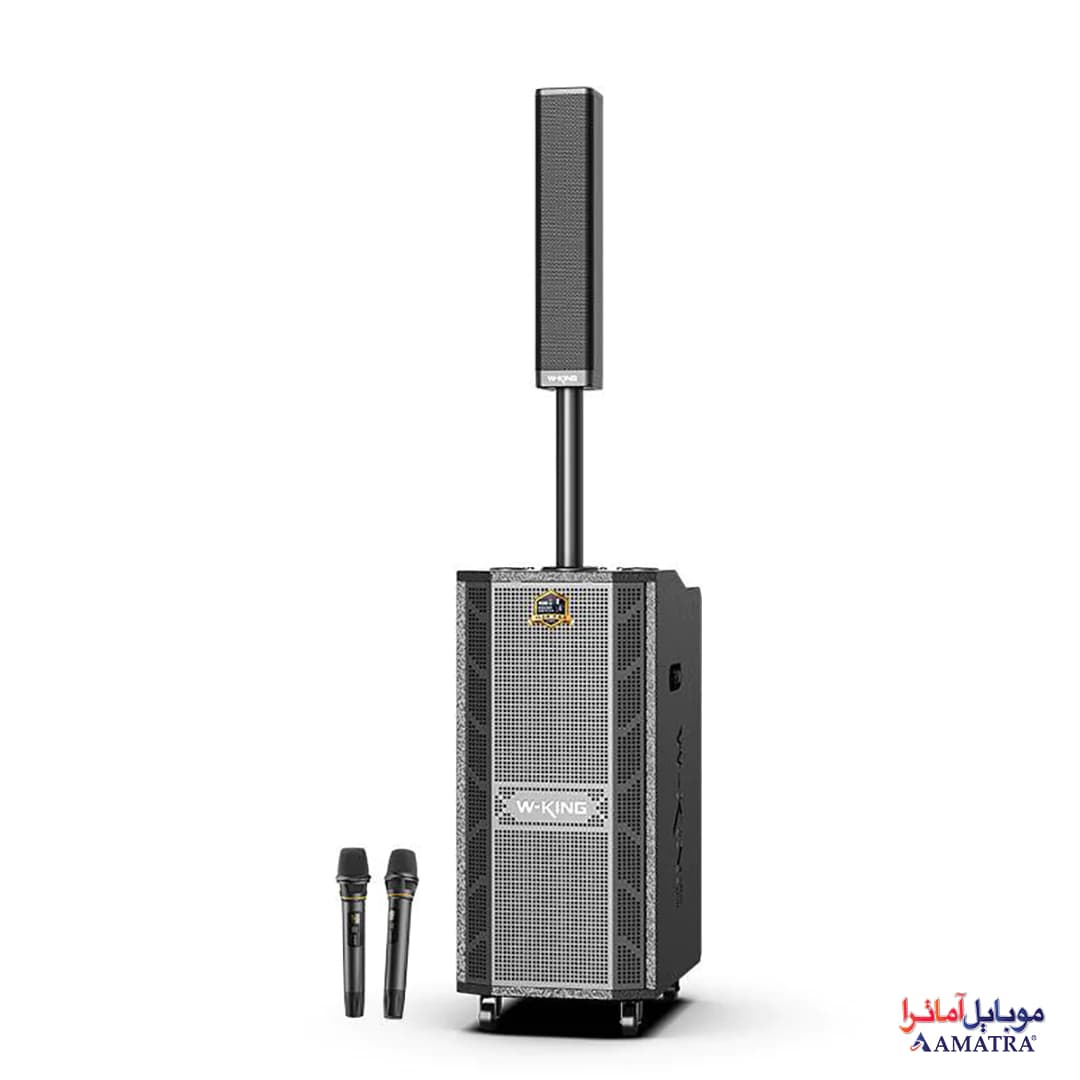 اسپیکر بلوتوثی 400 وات دبلیو کینگ همراه با 2 میکروفن مدل W-King K20Plus